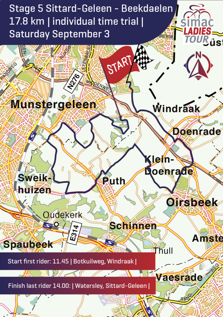 simac ladies tour route